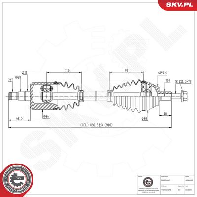 Drive Shaft ESEN SKV 40SKV432
