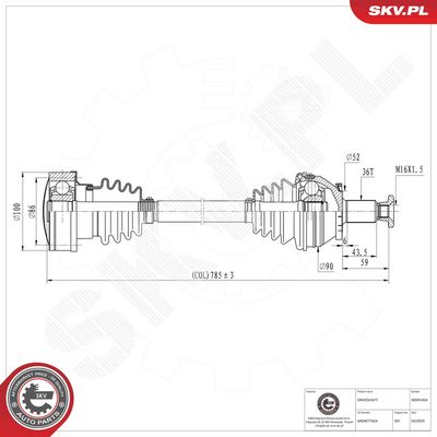 Drive Shaft ESEN SKV 40SKV434