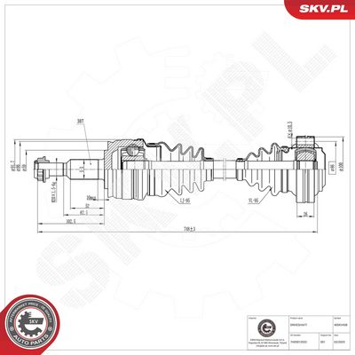 Drive Shaft ESEN SKV 40SKV438