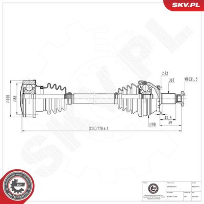 Drive Shaft ESEN SKV 40SKV441