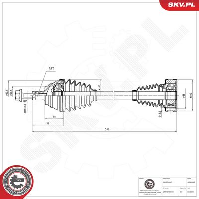Drive Shaft ESEN SKV 40SKV442
