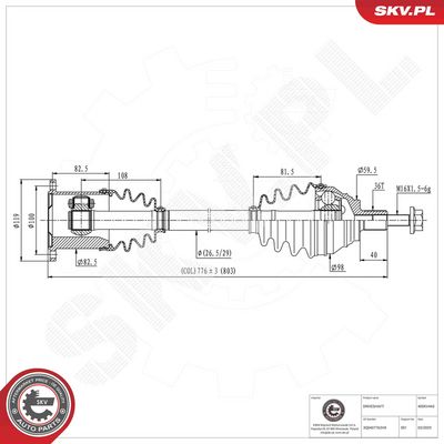 Drive Shaft ESEN SKV 40SKV443