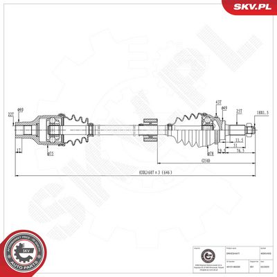 Drive Shaft ESEN SKV 40SKV455