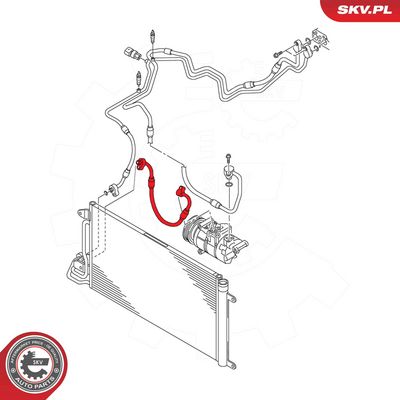 High Pressure Line, air conditioning ESEN SKV 43SKV548