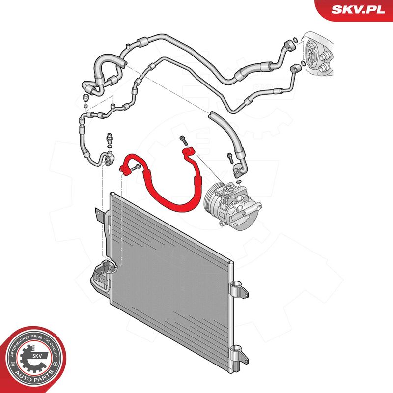 ESEN SKV 43SKV549 High Pressure Line, air conditioning