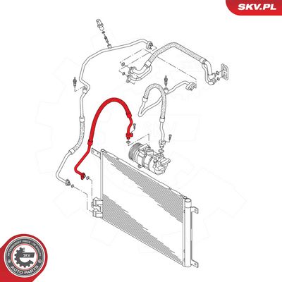 High-/Low Pressure Line, air conditioning ESEN SKV 43SKV550