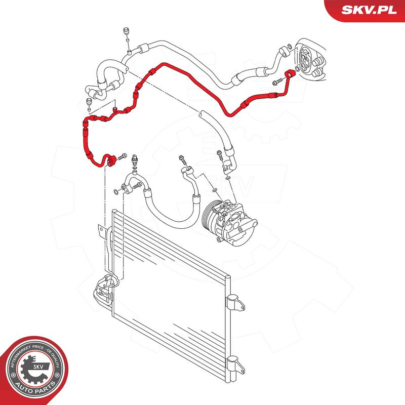 ESEN SKV 43SKV559 High-/Low Pressure Line, air conditioning