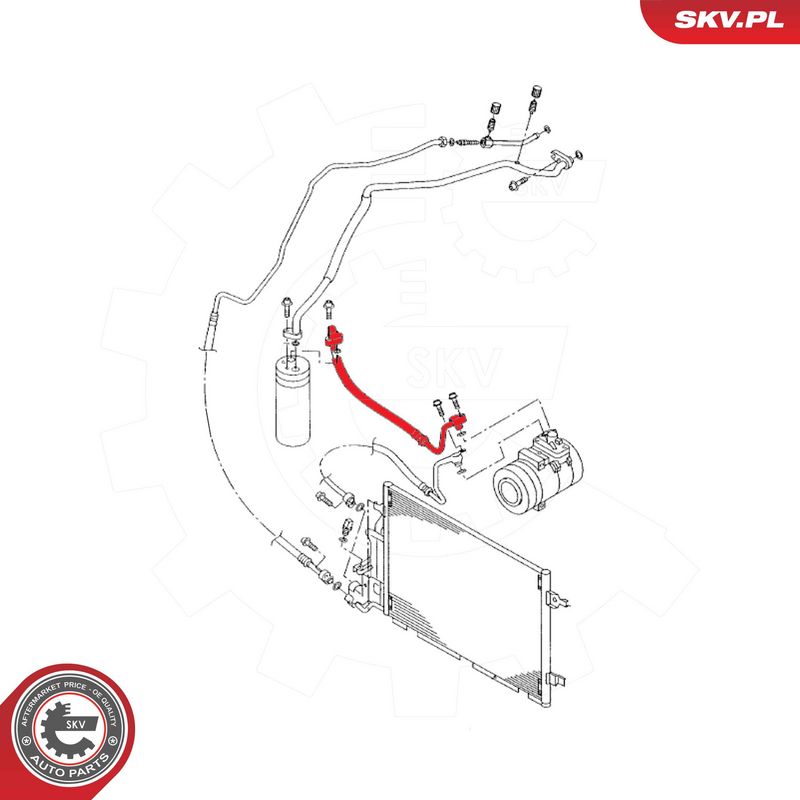 ESEN SKV 43SKV564 High-/Low Pressure Line, air conditioning