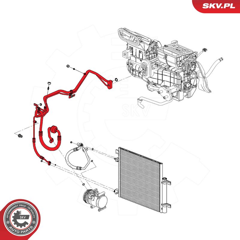 ESEN SKV 43SKV590 High-/Low Pressure Line, air conditioning