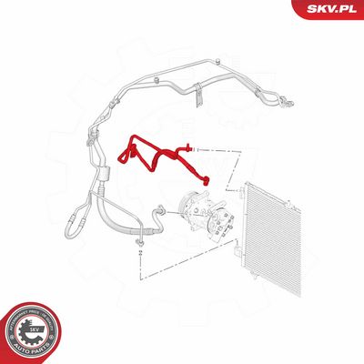 High-/Low Pressure Line, air conditioning ESEN SKV 43SKV597