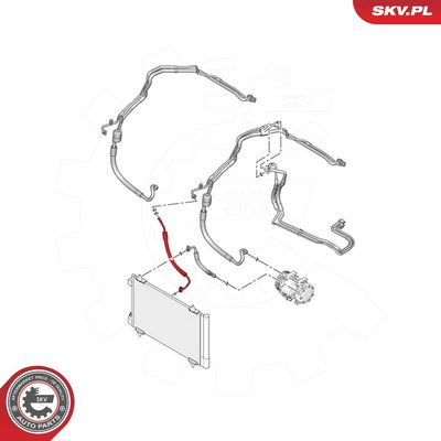 High-/Low Pressure Line, air conditioning ESEN SKV 54SKV603