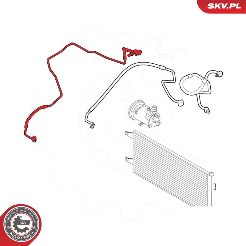 ESEN SKV 54SKV606 High-/Low Pressure Line, air conditioning