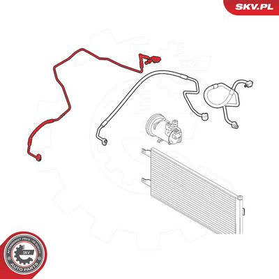 High-/Low Pressure Line, air conditioning ESEN SKV 54SKV606