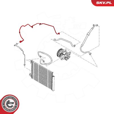 High-/Low Pressure Line, air conditioning ESEN SKV 54SKV610