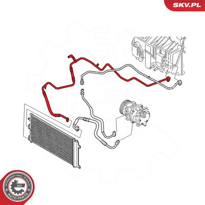 High-/Low Pressure Line, air conditioning ESEN SKV 54SKV613