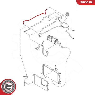 High-/Low Pressure Line, air conditioning ESEN SKV 54SKV629