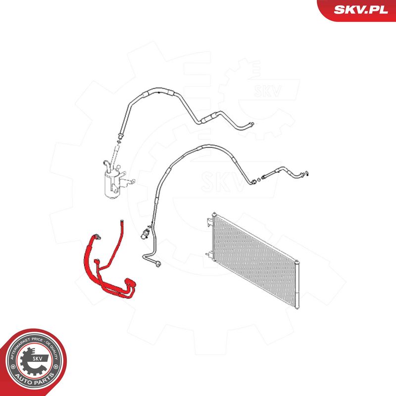 ESEN SKV 54SKV638 High-/Low Pressure Line, air conditioning
