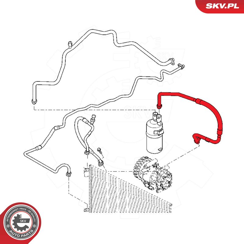 ESEN SKV 54SKV650 High-/Low Pressure Line, air conditioning