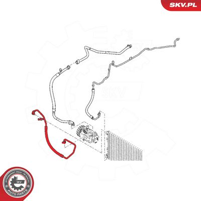 High-/Low Pressure Line, air conditioning ESEN SKV 54SKV665