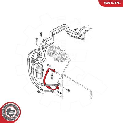 High-/Low Pressure Line, air conditioning ESEN SKV 54SKV675