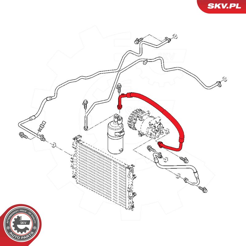 ESEN SKV 54SKV690 High-/Low Pressure Line, air conditioning