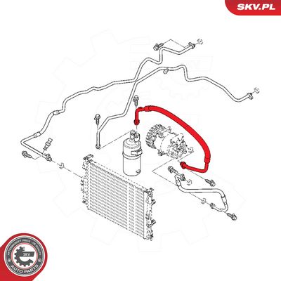 High-/Low Pressure Line, air conditioning ESEN SKV 54SKV690