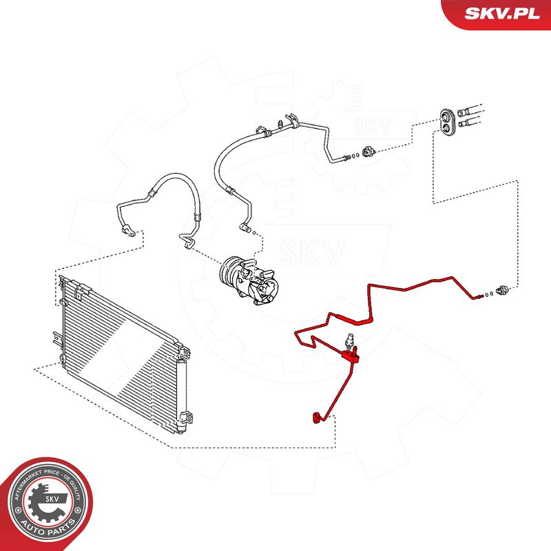 ESEN SKV 54SKV710 High Pressure Line, air conditioning