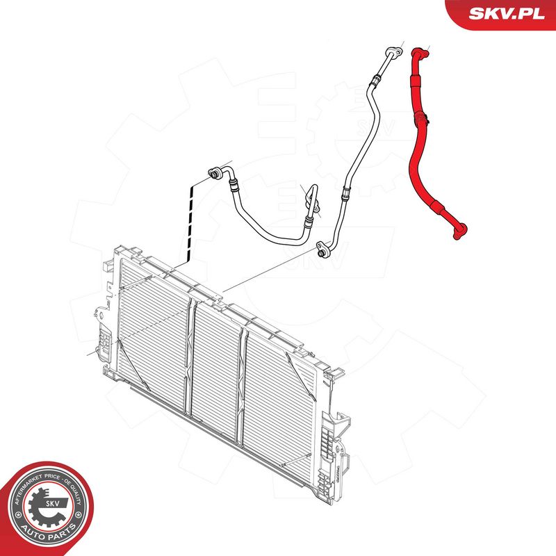 ESEN SKV 54SKV713 High-/Low Pressure Line, air conditioning