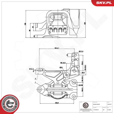 Mounting, engine ESEN SKV 75SKV077