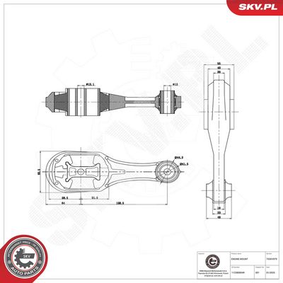 Mounting, engine ESEN SKV 75SKV079