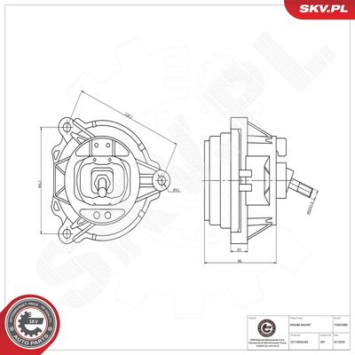 Mounting, engine ESEN SKV 75SKV086