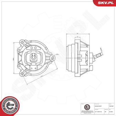 Mounting, engine ESEN SKV 75SKV087