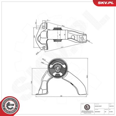 Mounting, engine ESEN SKV 75SKV104