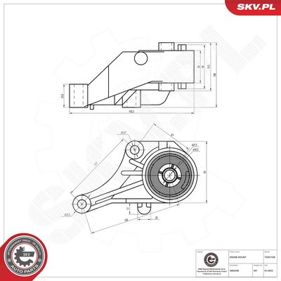Mounting, engine ESEN SKV 75SKV108