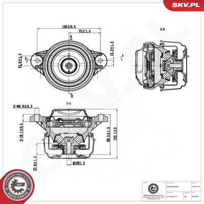 Mounting, engine ESEN SKV 75SKV118