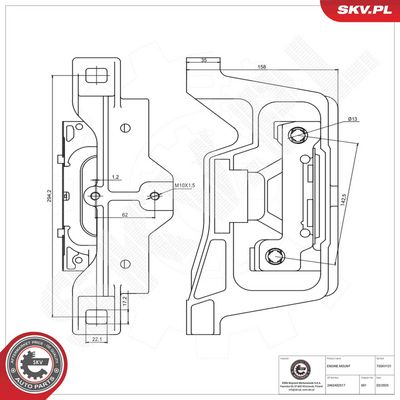 Mounting, engine ESEN SKV 75SKV121
