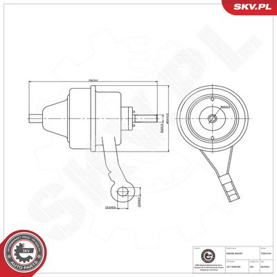 Mounting, engine ESEN SKV 75SKV124