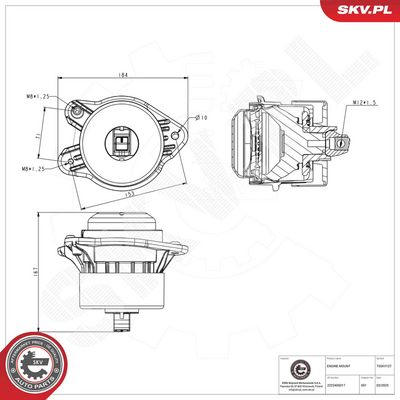 Mounting, engine ESEN SKV 75SKV127