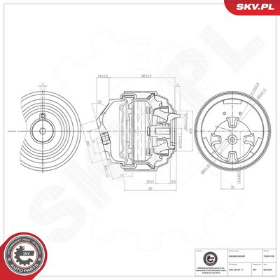 Mounting, engine ESEN SKV 75SKV128