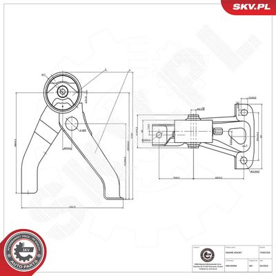 Mounting, engine ESEN SKV 75SKV225