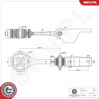 Mounting, engine ESEN SKV 75SKV227