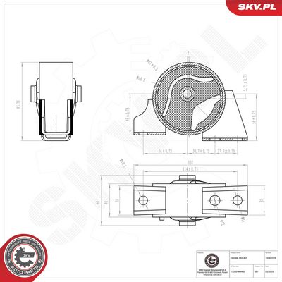 Mounting, engine ESEN SKV 75SKV229