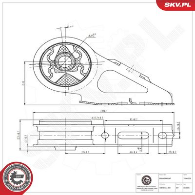 Mounting, engine ESEN SKV 75SKV230