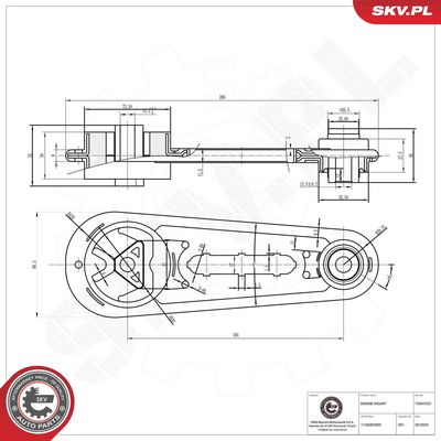 Mounting, engine ESEN SKV 75SKV231