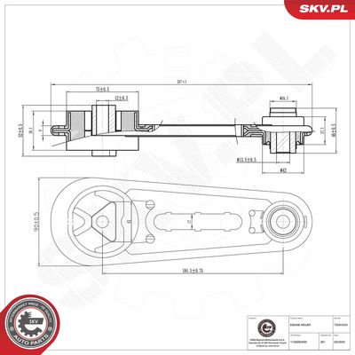 Mounting, engine ESEN SKV 75SKV234