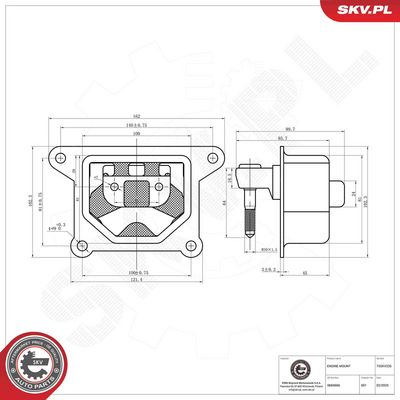 Mounting, engine ESEN SKV 75SKV235