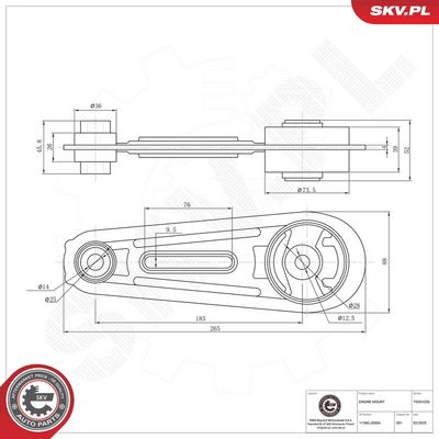 Mounting, engine ESEN SKV 75SKV236