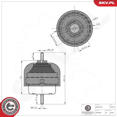 Mounting, engine ESEN SKV 75SKV242