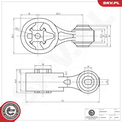 Mounting, engine ESEN SKV 75SKV243