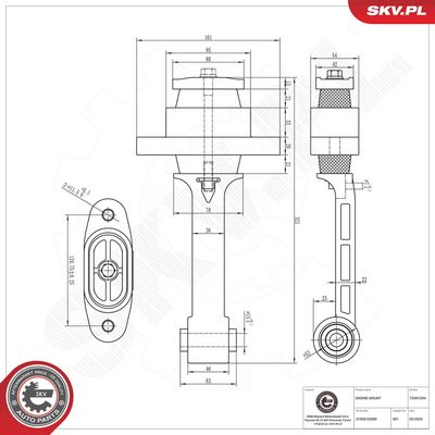 Mounting, engine ESEN SKV 75SKV244